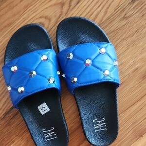 INC International Concepts Women's Embellished Blue Sandals